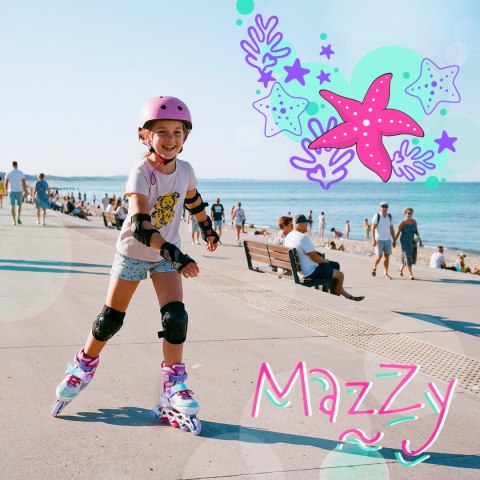 NH18150 4w1 ŁYŻWOROLKI Z WYM. PŁOZĄ HOKEJOWĄ MAZZY ROZM. M(35-38) NILS FUN