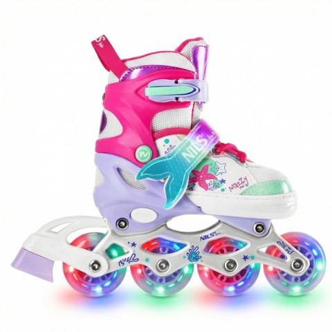 NH18150 4w1 ŁYŻWOROLKI Z WYM. PŁOZĄ HOKEJOWĄ MAZZY ROZM. M(35-38) NILS FUN