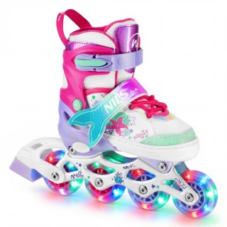 NH18150 4w1 ŁYŻWOROLKI Z WYM. PŁOZĄ HOKEJOWĄ MAZZY ROZM. S(31-34) NILS FUN