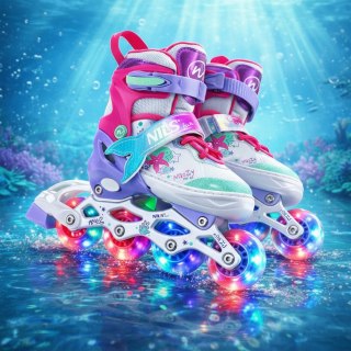 NH18150 4w1 ŁYŻWOROLKI Z WYM. PŁOZĄ HOKEJOWĄ MAZZY ROZM. S(31-34) NILS FUN