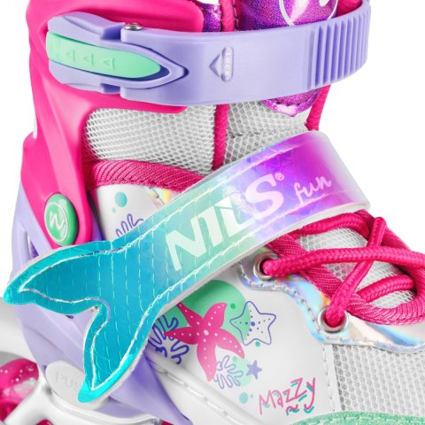 NH18150 4w1 ŁYŻWOROLKI Z WYM. PŁOZĄ HOKEJOWĄ MAZZY ROZM. S(31-34) NILS FUN