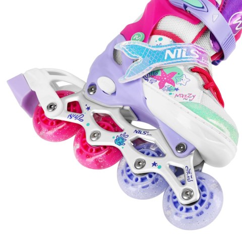 NH18150 4w1 ŁYŻWOROLKI Z WYM. PŁOZĄ HOKEJOWĄ MAZZY ROZM. S(31-34) NILS FUN