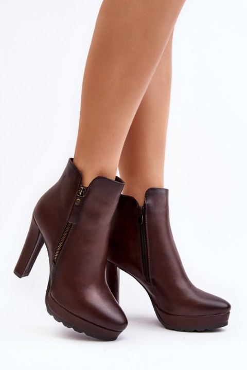 Botki Model Inezma 3000 Brown - Step in style