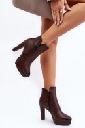 Botki Model Inezma 3000 Brown - Step in style