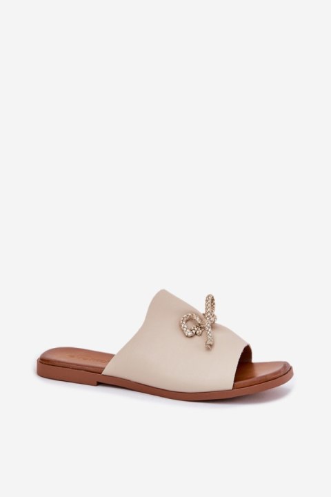 Sandał Klapki Model Norela 25SD35-8781 Beige - Step in style