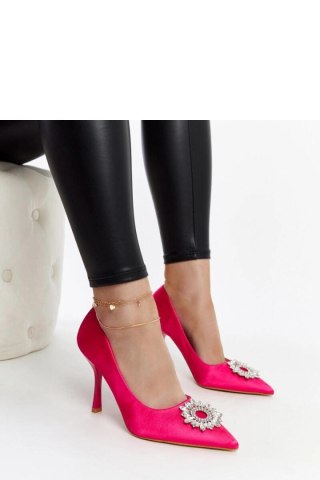 Różowe szpilki o satynowym wykończeniu z cyrkoniami Susegana - Solea