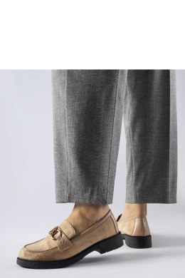 Beżowe mokasyny z klamerką Seggiano - Solea