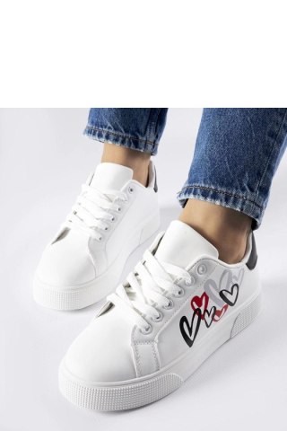 Białe sneakersy na platformie Montclair - Solea