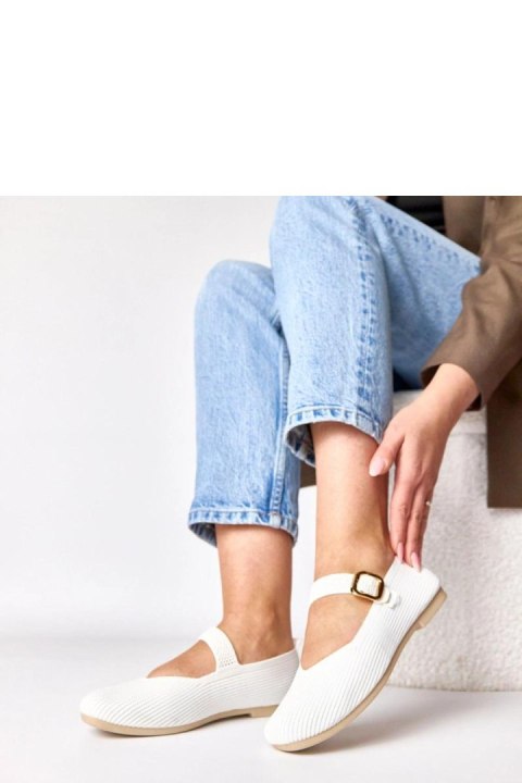 Baleriny Model Donatella 2901 White - Solea