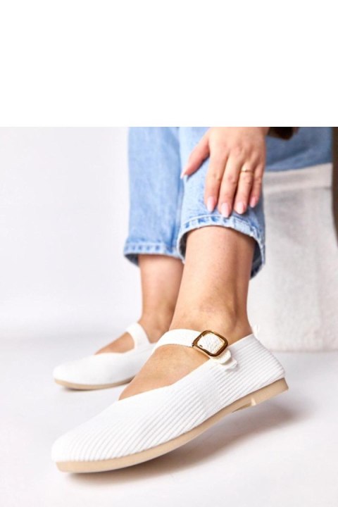 Baleriny Model Donatella 2901 White - Solea