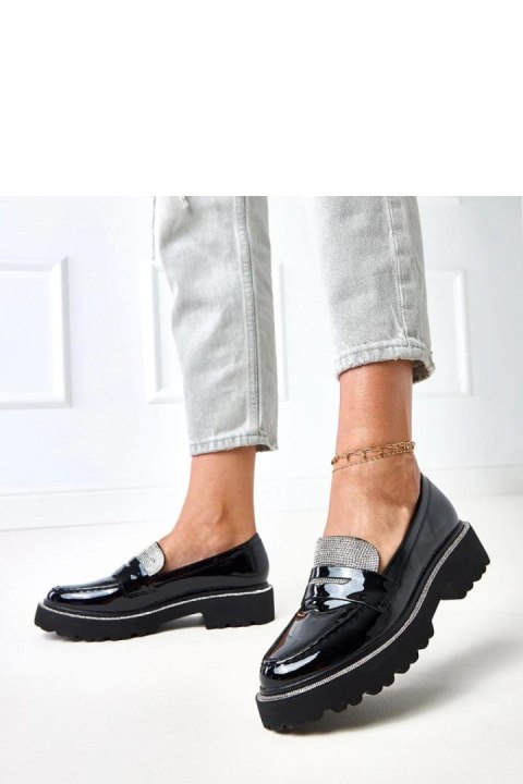 Mokasyny Model Laures 20822-8A Black Lakier - Solea