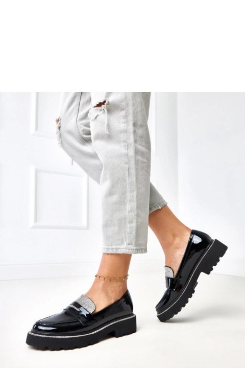 Mokasyny Model Laures 20822-8A Black Lakier - Solea