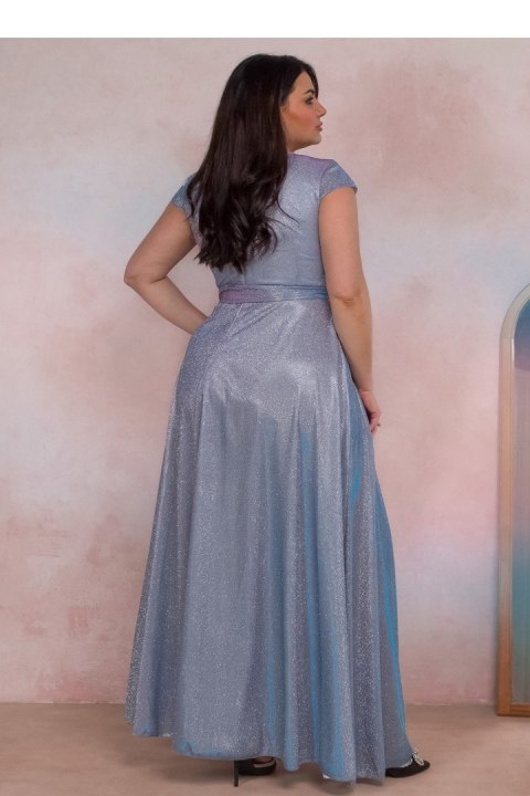 Sukienka Model Amanda Lux 02024. Błekit/Pink - With You