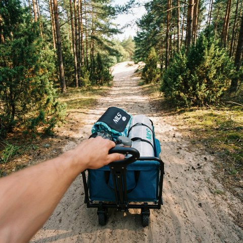 NC4306 WÓZEK TURYSTYCZNY SKŁADANY TURKUSOWY 70L NILS CAMP