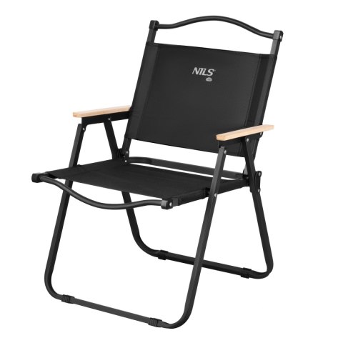 NC4307 KRZESŁO SKŁADANE CZARNE NILS CAMP