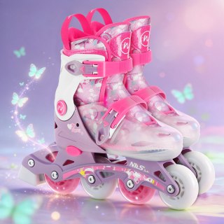 NJ1025 ŁYŻWOROLKI FLIPZY RÓŻOWE ROZM. XS(27-30) NILS FUN