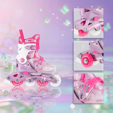 NJ1025 ŁYŻWOROLKI FLIPZY RÓŻOWE ROZM. S(31-34) NILS FUN