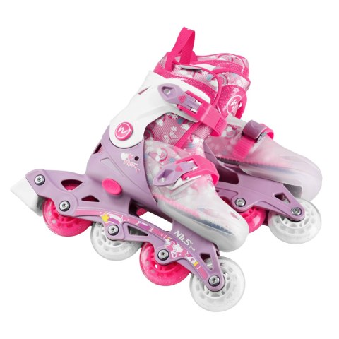 NJ1025 ŁYŻWOROLKI FLIPZY RÓŻOWE ROZM. S(31-34) NILS FUN