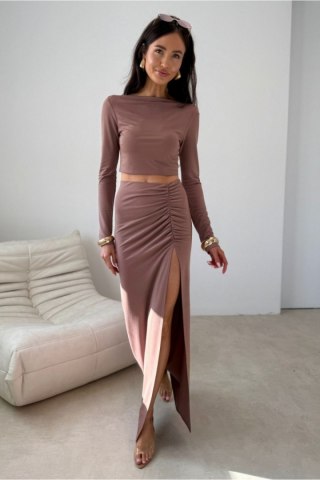 Bluzka Model Linnea CAP BLU0235 Cappuccino - Roco Fashion