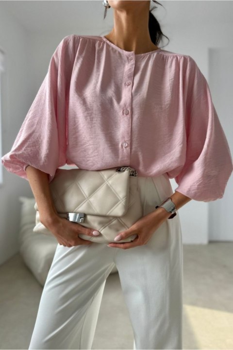 Bluzka Model Mirabela PRO BLU0234 Powder Pink - Roco Fashion