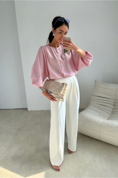Bluzka Model Mirabela PRO BLU0234 Powder Pink - Roco Fashion