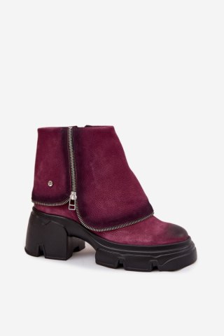 Botki Model Maciejka 07145-23 Bordo - Step in style