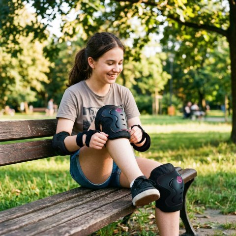 H320 ZESTAW OCHRANIACZY FLY RÓŻOWY ROZM. S NILS EXTREME