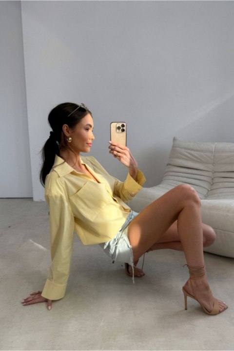 Koszula Damska Model Calista ZOL BLU0229 Yellow - Roco Fashion