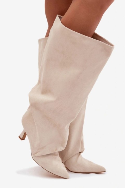 Kozaki Modele Harela X8467 Beige - Step in style