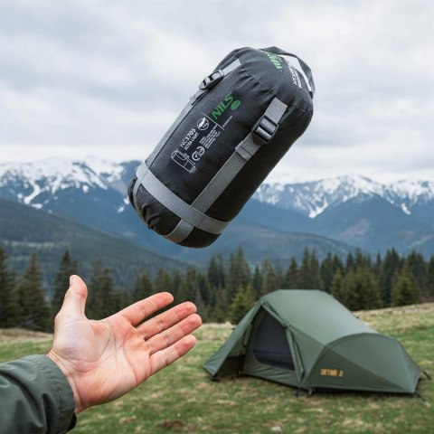 NC1705 ŚPIWÓR ULTRA LIGHT CZARNO-ZIELONY NILS CAMP