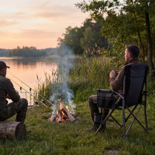 NC3309 KRZESŁO WĘDKARSKIE SKŁADANE SZARO-CZARNE NILS CAMP