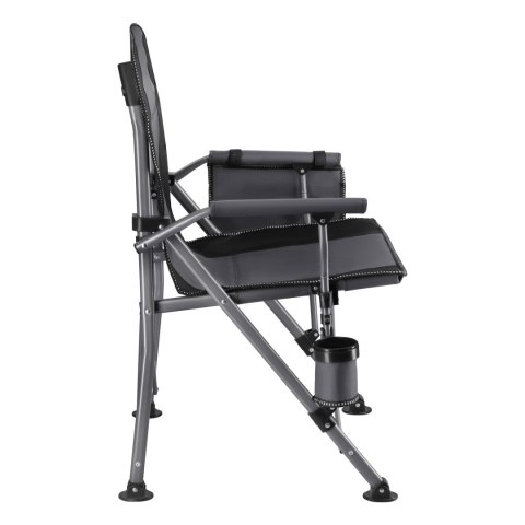 NC3309 KRZESŁO WĘDKARSKIE SKŁADANE SZARO-CZARNE NILS CAMP