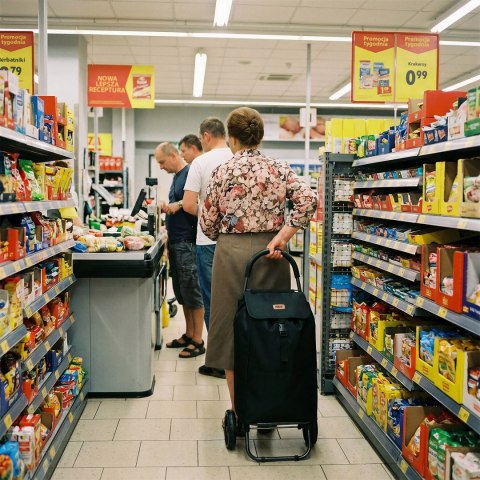 NC4303 WÓZEK NA ZAKUPY Z SIEDZISKIEM 40L CZARNY NILS