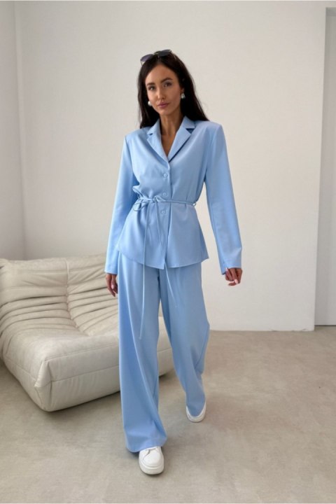 Spodnie Damskie Model Anette BLE SPD0049 Błękit - Roco Fashion