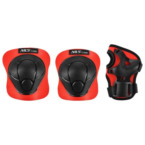 H210 ZESTAW OCHRANIACZY CZERWONY ROZM. XS NILS EXTREME