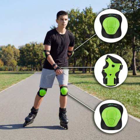 H210 ZESTAW OCHRANIACZY ZIELONY ROZM. L NILS EXTREME