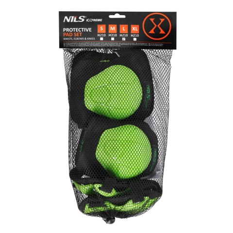 H210 ZESTAW OCHRANIACZY ZIELONY ROZM. L NILS EXTREME