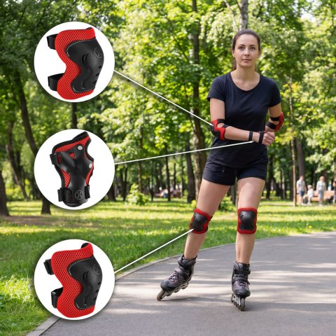 H320 ZESTAW OCHRANIACZY CZERWONY ROZM. L NILS EXTREME