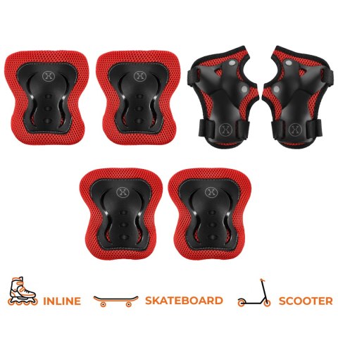 H320 ZESTAW OCHRANIACZY CZERWONY ROZM. S NILS EXTREME