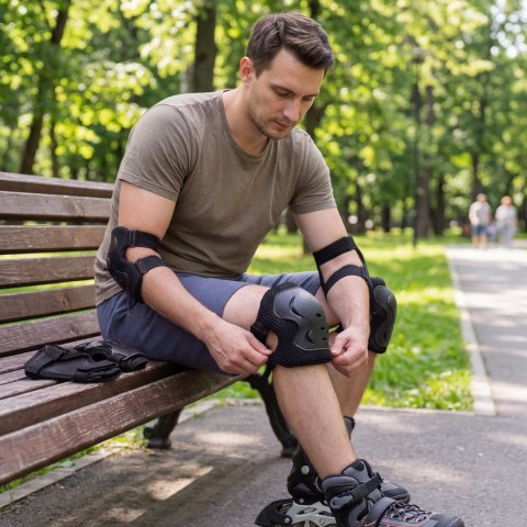 H320 ZESTAW OCHRANIACZY ZŁOTY ROZM. S NILS EXTREME