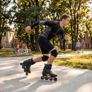 NA1601 ŁYŻWOROLKI SLALOMOWE SLAYD CZARNE ROZM. 47 NILS EXTREME