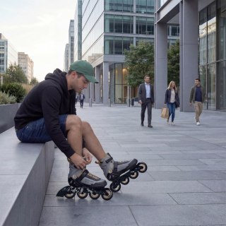 NA22151 ŁYŻWOROLKI ARMOUR SZARE ROZM. 41 NILS EXTREME