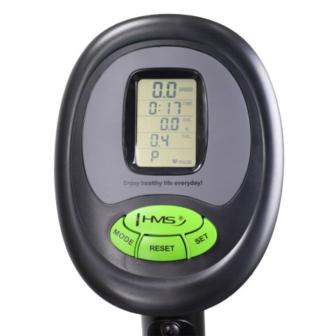 R9259 PLUS POZIOMY ROWER STACJONARNY MAGNETYCZNY HMS (9 KG) czarno-zielony