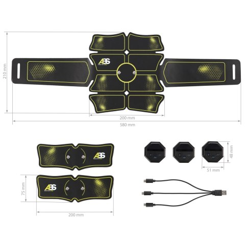 ABS MASTER PRO SUPER ELEKTROSTYMULATOR MIĘŚNI HMS