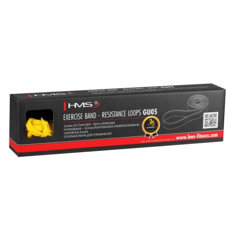 GU05 YELLOW 6.4 x 4.5 x 2080 MM GUMA DO ĆWICZEŃ HMS