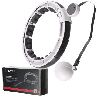 HHM16 HULA HOP WHITE Z MAGNESAMI I OBCIĄŻNIKIEM + LICZNIK HMS