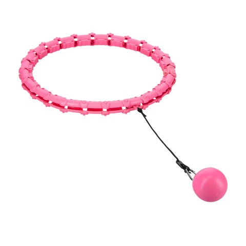 ZESTAW HULA HOP OHA02 PINK Z WYPUSTKAMI I OBCIĄŻNIKIEM ONE FITNESS + PAS BR160