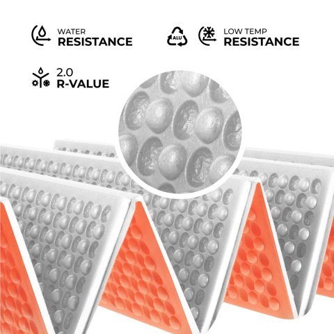 NC17103 KARIMATA SKŁADANA TURYSTYCZNA Z PODBICIEM ALUMINIOWYM + XPE 195 CM POMARAŃCZOWA NILS CAMP