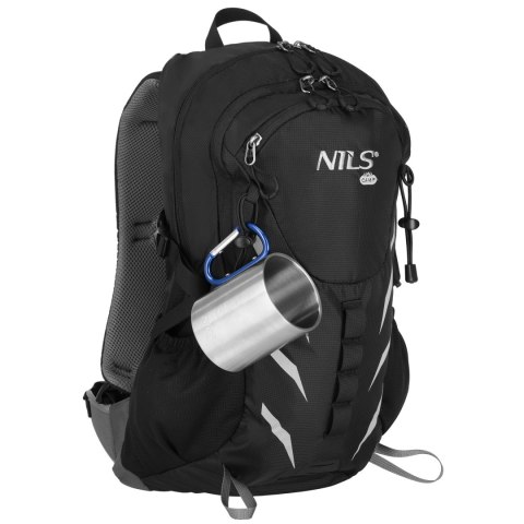 NC17110 KUBEK KEMPINGOWY Z KARABIŃCZYKIEM 300 ML STAL NIERDZEWNA NIEBIESKI NILS CAMP