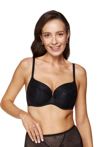 Biustonosz push up Biustonosz Usztywniany Model Cate B4 Black - Gorteks
